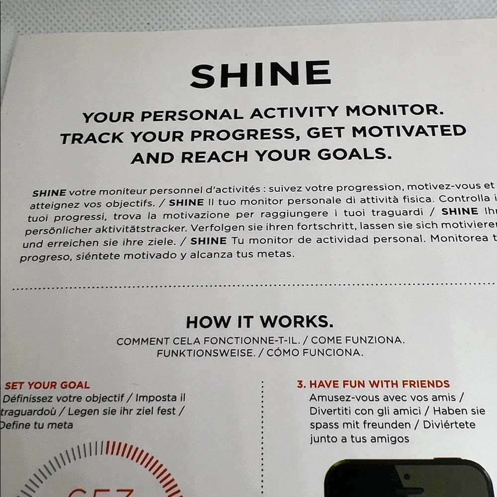 Misfit Shine Fitness + Sleep Monitor New! In Box!